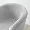 Club Armchair Cover, Velvet, Light Gray