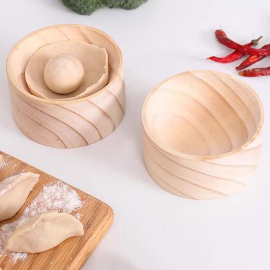 Teigtaschenformer Manuell Holz Teigpresse mit Ergonomischem Griff Antihaft Küchen-Teigtaschenwerkzeug für Einfache Teigformung Schnelle Pfannkuchen- und Gebäckzubereitung