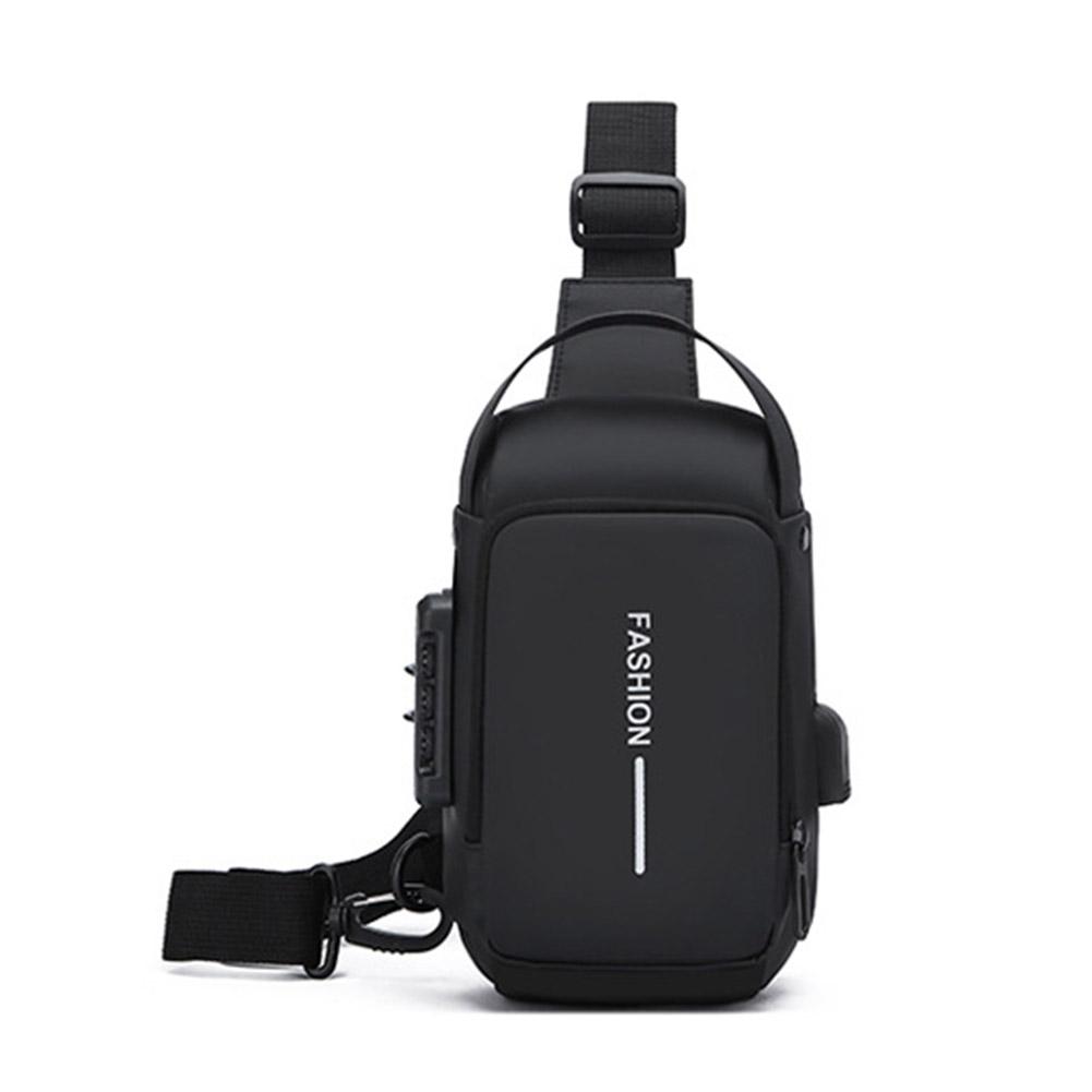 Fashion Business Men's Crossbody Bag Anti Theft Chest Bag Shoulder Bags USB Charging Travel Shoulder Bag for Man