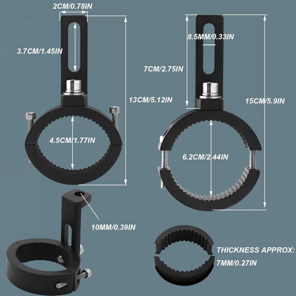 Fog Lamp Stays, Universal for Motorcycles, Fog C-Bracket-HG-4.5+6.5