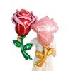 Rose Flower Aluminum Foil Balloon,Valentine'S Day Mother'S Day Flower Balloons Atmosphere Decoration Arrangement