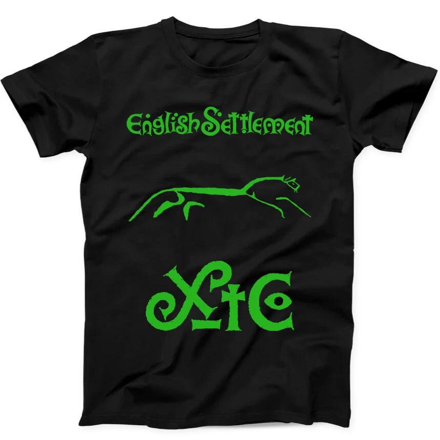 XTC Английское поселение Новая волна Рок-музыка Подарочная футболка Черная футболка 111 L