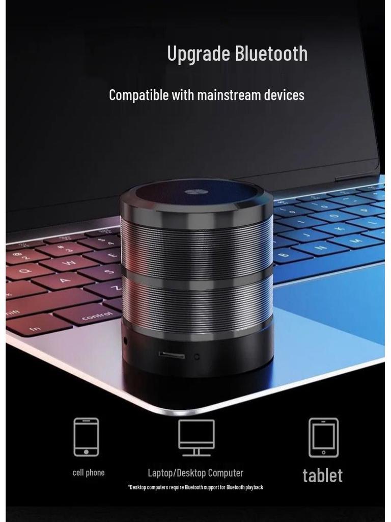 Portable Bluetooth Speaker with Shocking Bass and Card Slot - WS-887
