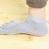 Silk Sizes Made in Japan Set of Five-Toe Socks, 23-25cm, (Silver Gray, 3)