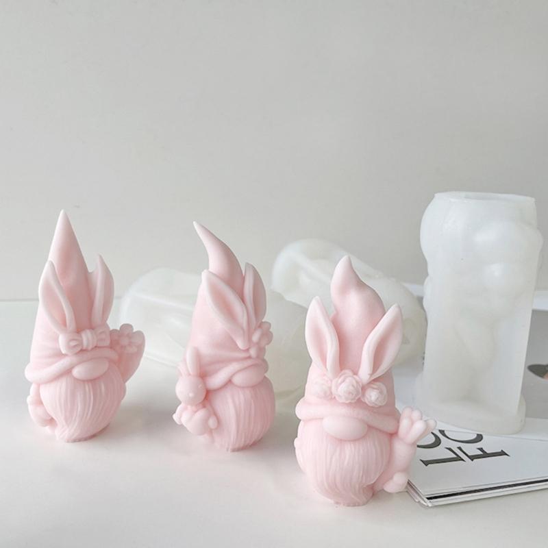 Silicone Gnome Mold Cute Aromatherapy Candle Mold Epoxy Dwarf Plaster Mold for DIY Soap Present Candle Making Molds