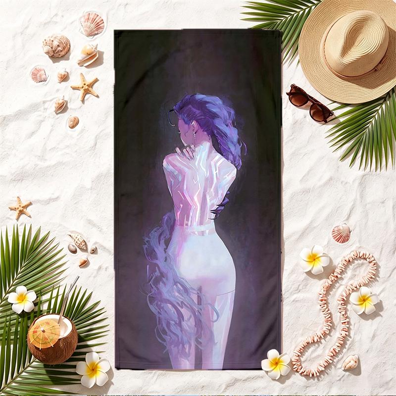 rumi Soft Beach Towel Stylish Beach Pool Towel for Summer Seaside Vacation Travel