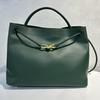 2026 Nuova borsa da donna in pelle trama semplice pelle grande retro intrecciato fibbia a farfalla borsa a spalla singola tracolla