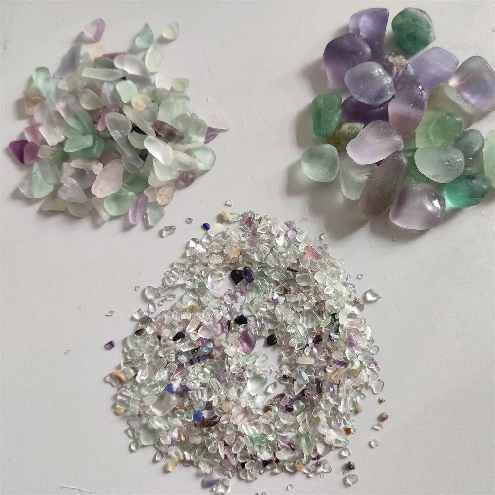 100 g natürlicher Regenbogen-Fluorit-Kristall, Rohstein, bunt, auffällig, roh, Tischdekoration, Heilkristall