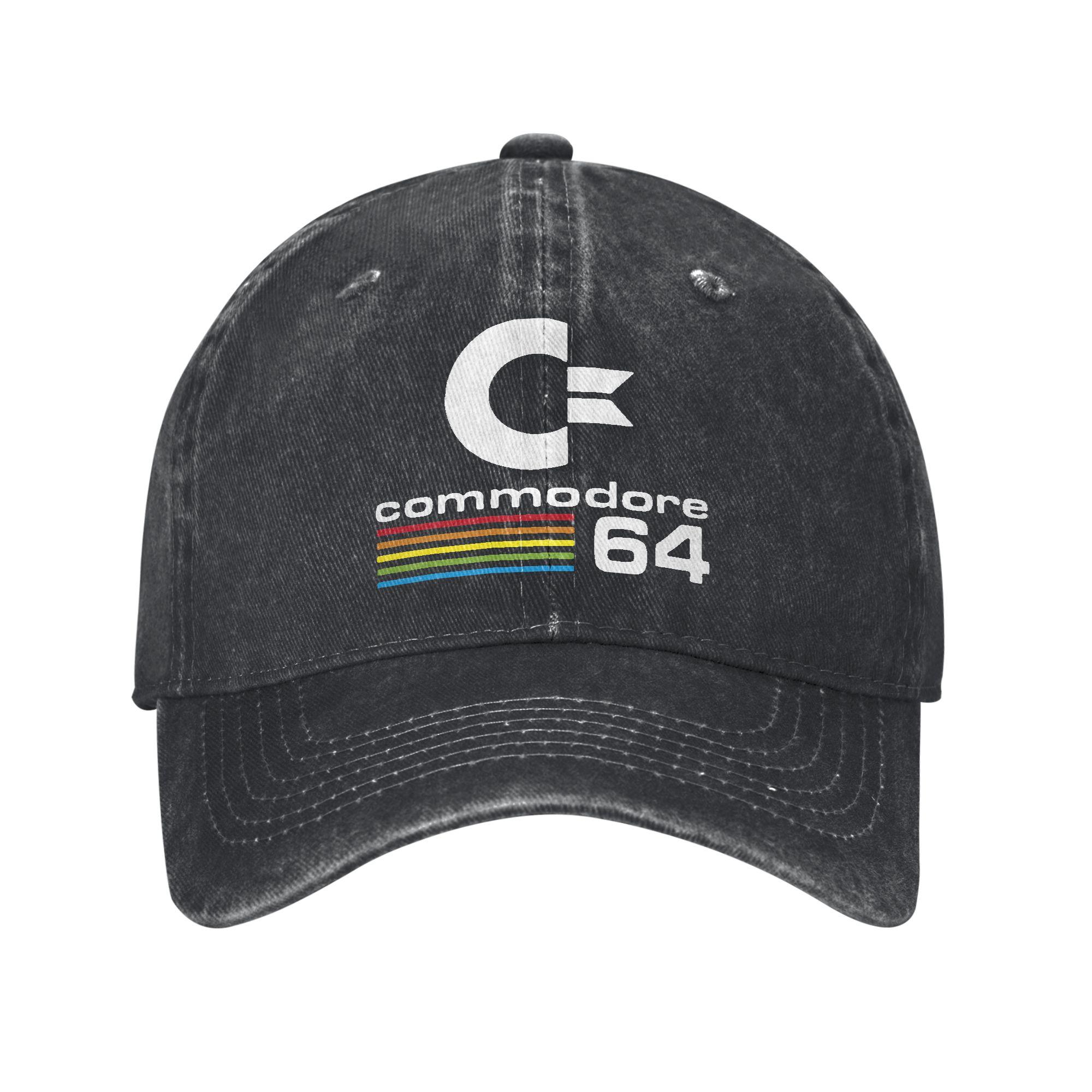 Commodore Unisex Baseball Caps Distressed Denim Hats Cap Casual Outdoor Summer Unstructured Soft Sun Cap One Size