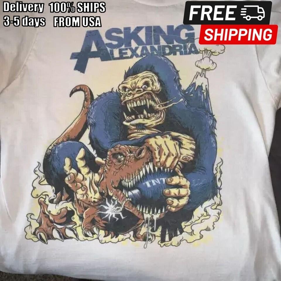 New Asking Alexandria Band Tour White TShirt  All size shirt C047 Unisex T-Shirt S