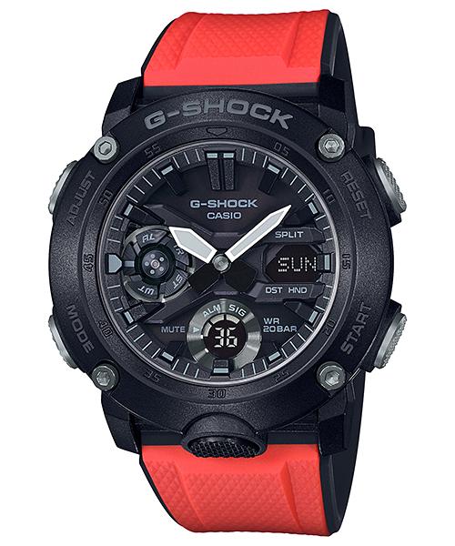 

Casio Men s Resin 200M Water Resistant Digital Shock Resistant Quartz Watch GA-2000E-4 красный