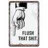 HD Tin Sign Funny Bathroom Humor Vintage Metal Wall Art Retro Toilet Decor Set