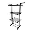 Multi-Functional Three-Layer Folding Clothes Drying Rack with Wheels