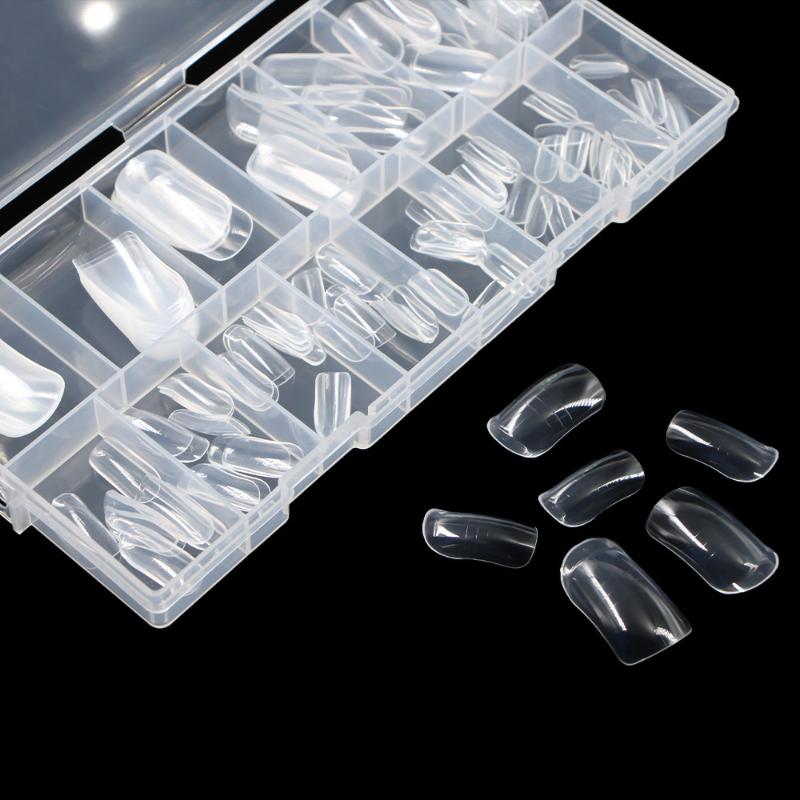 150 Pcs/Box Toe Dual Nail Forms For Poly Extension Gel Toenail Dual Forms Reusable Full Cover Molds Acrylic Top Forms 15 Sizes