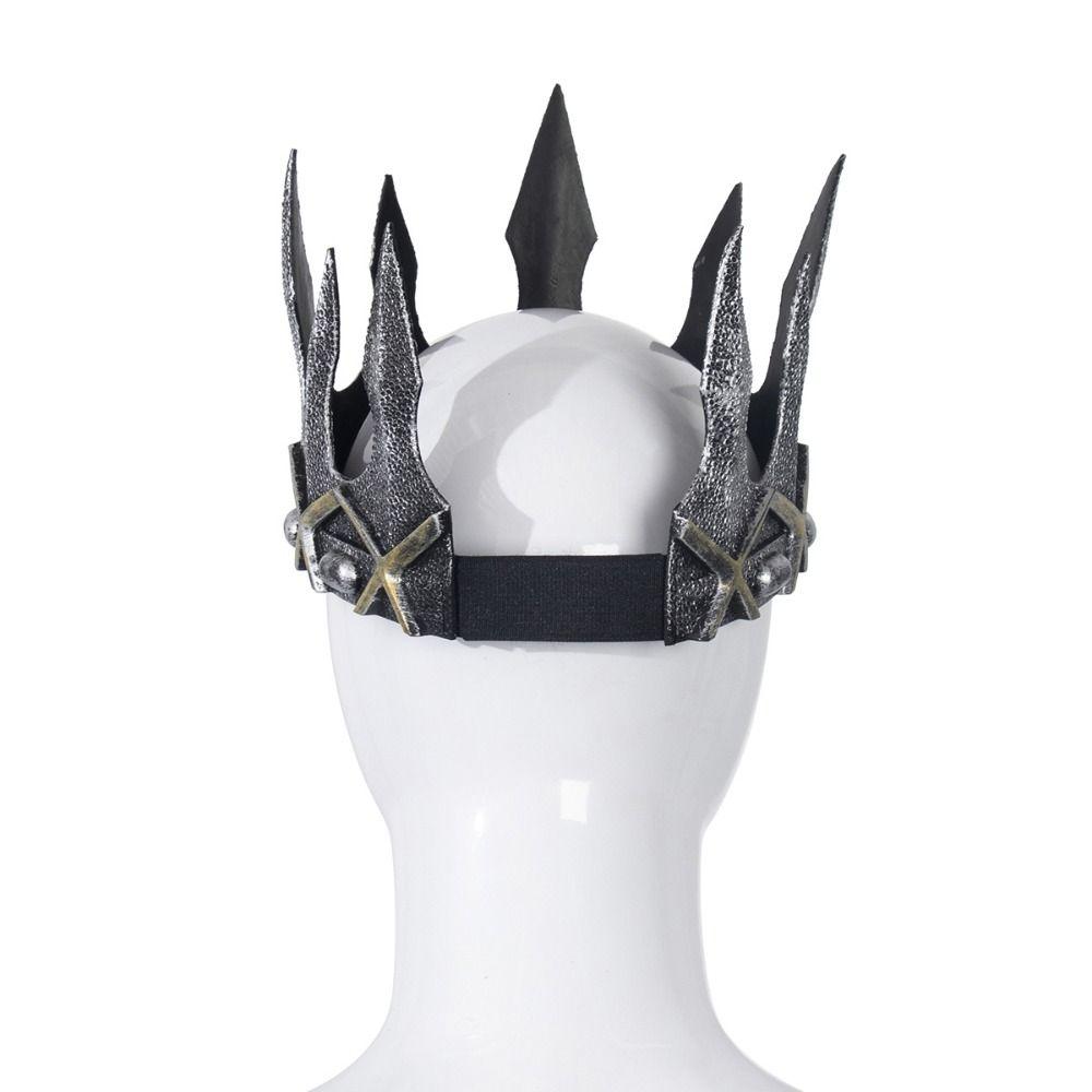 Medieval King Crown Vintage Halloween Costume Headwear Men Headband  Stage Performance
