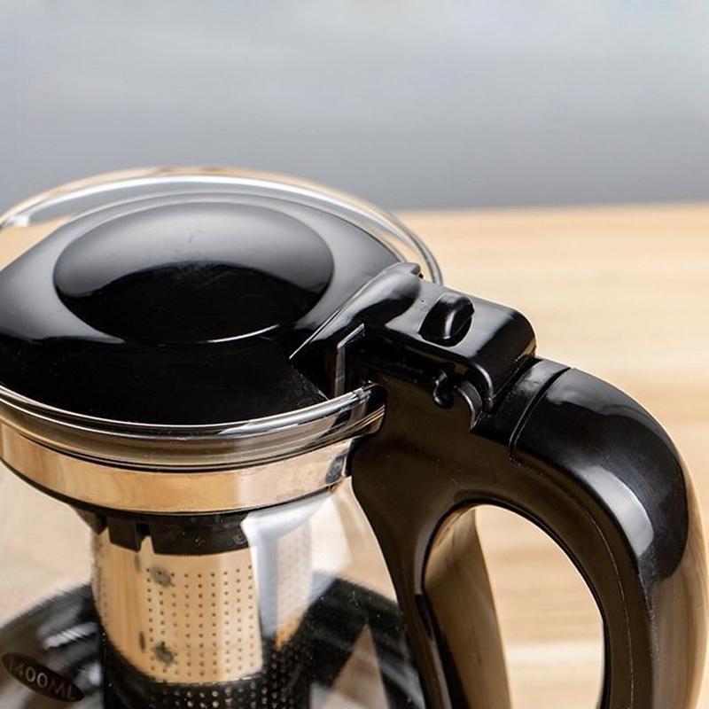 1000/2000ML Heat Resistant Glass Teapot Heated Container Tea Pot Good Clear Large Capacity Kettle with Filter Baskets