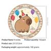 New Capybara Birthday Decoration Capybara Tableware Party Balloons Cups Plate Kit Banner Backdrop Cartoon Deco Supplies Set