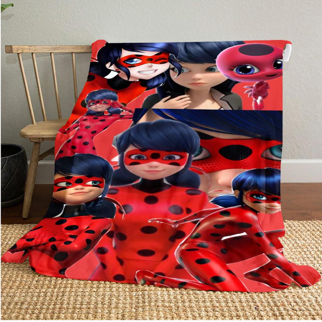 Miraculous Plush Blanket Soft Comfortable All Seasons Perfect Sofa Office Naps Outdoor Travel Makes Great Gift