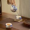 Blue and White Dragon & Phoenix Gongfu Tea Set