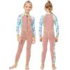 Traje de neopreno completo para niños de 2 mm Niñas Con Lycra Elástica Mangas Largas Pantalones Cálido Traje para Snorkel Surf Buceo