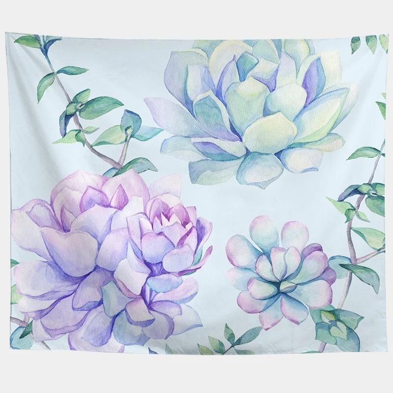 Succulent Potted Plant Decorative Tapestry Home Wall Living Room Office Decorative Tapestry