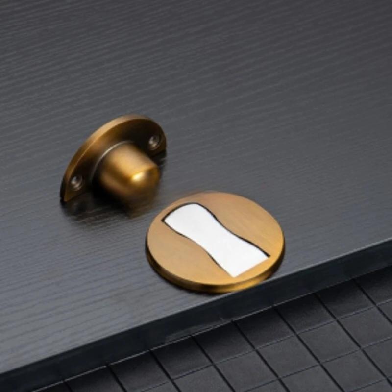 1/2PCS Punch Free Invisible Door Stop Strong Magnetic Household Bedroom Bathroom Anti Collision Mute Floor Selflocking Stopper