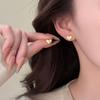 Factory  925 Sterling Silver Classic Retro Heart Stud Earring for Women Simple Versatile Daily Wear Piercing Jewelry