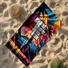 Asciugamano da Spiaggia Grand Theft Auto Super Morbido Assorbente Confortevole Leggero Adatto per Nuoto Palestra Campeggio Yoga Vacanze