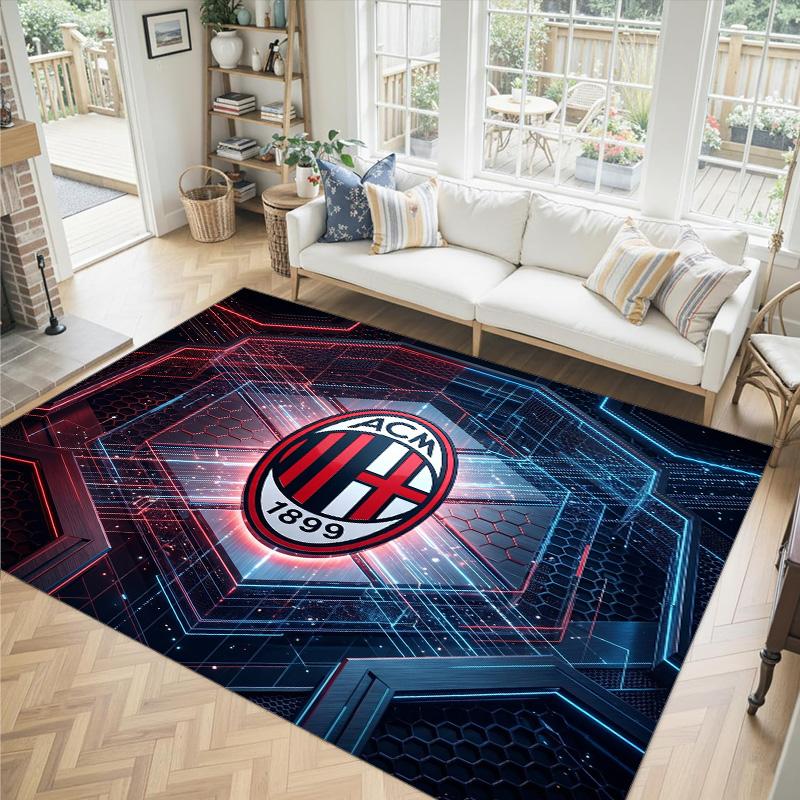 AC Milan Design Crystal Velvet Carpet Cozy Non?Slip Printed Rug For Bedroom Living Room Entrance