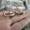Open Designs Feather Styles Rings Adjustable Sizes Silver Plated Alloy Jewelry for Casual or Formal Occasions