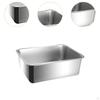 Cat Litter Box for Domestic Cats, Stainless Steel Sandbox, Open Top, Easy to Clean, High Side Walls,