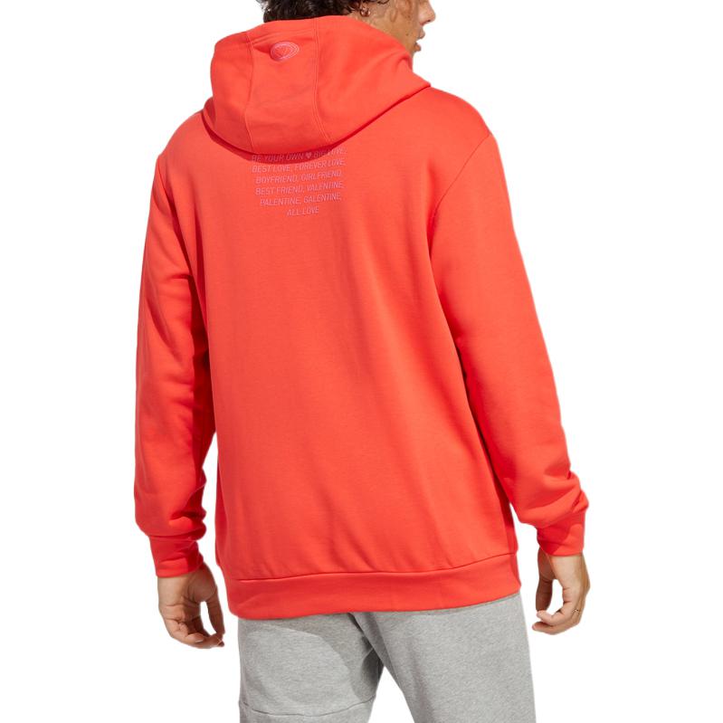 adidas Sweatshirts Unisex Light Red Hooded Moderate Regular IL8298