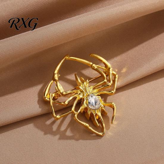 Spider Lapel Pin Rhinestone Brooch for Men Women, Shape Alloy Oxidation Resistant Pin, Sweater Cardigan Coat Clothing Accessories, Halloween