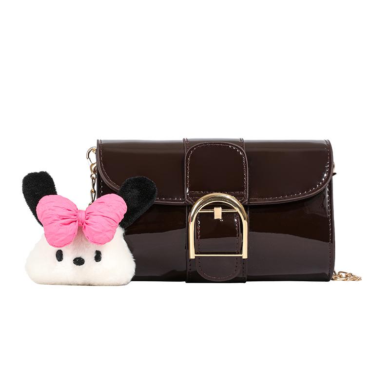 

Роскошная женская сумка из вощеной кожи с маслом, модная дизайнерская женская сумка через плечо, симпатичная кукла-животное, декоративная дорожная сумка для девочек