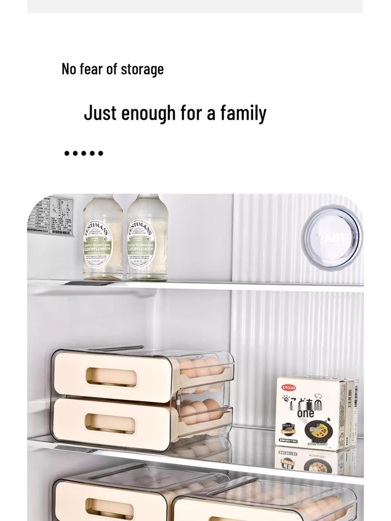 Refrigerator Egg Storage Drawer - Food-Grade Sealed Kitchen Organizer