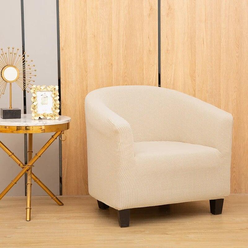 Club Chair Cover Tub Sofa Cover Polar Fleece Single Sofa Couch Cover Stretch Sofa Slipcovers For Living Room Study Bar Counter
