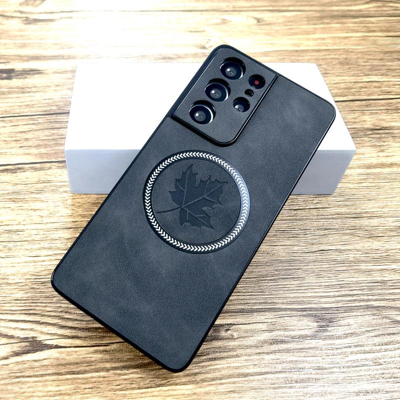 Retro Leather Case For Samsung Galaxy S25 S24 S23 S22 S21 Note 20 Ultra FE S 25 S24FE S25Ultra For Magsafe Wireless Charge Cover