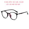 Leopard Frame Round Comptuer Myopia Glasses Finished Vintage Blu-Ray Blocking Eyeglasses Prescription 0 -0.5 -1.0 To -6.0