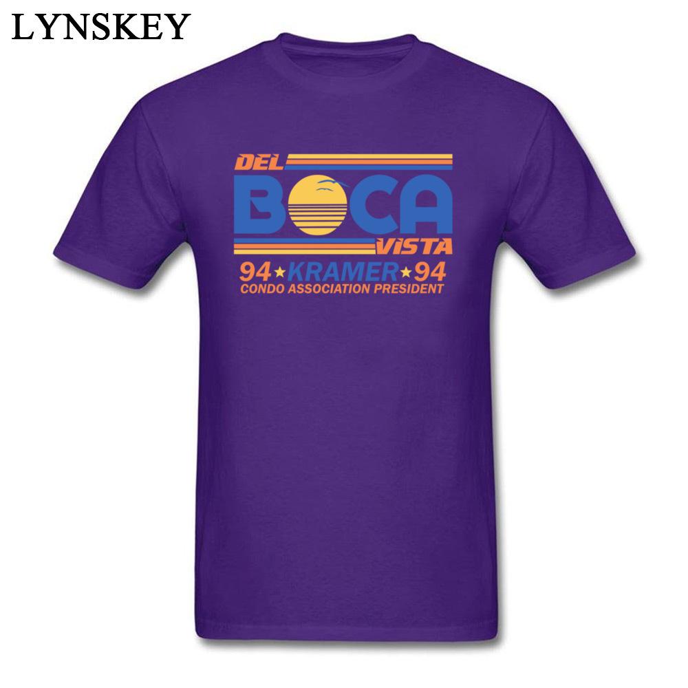 New Fun Seinfeld Del Boca Vista Kramer T Shirt Letter Printed Tee Shirts For Man Cotton Black Casual Shortsleeve Clothing
