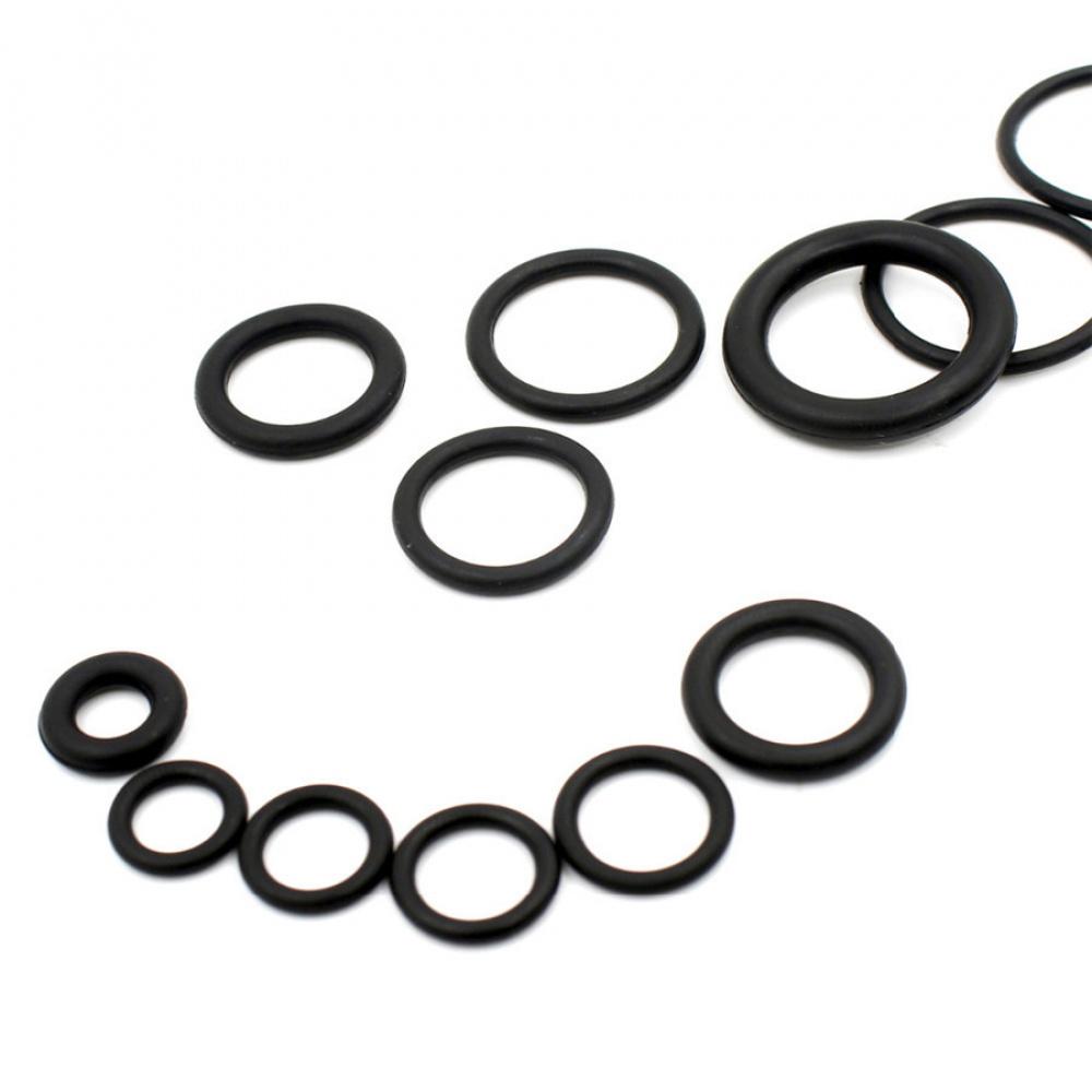 Universal set of gaskets-O-rings made of nitrile rubber 740 pcs. for car air conditioning repair, thickness 1.5 mm, 2.4 mm, 3.1 mm, black color