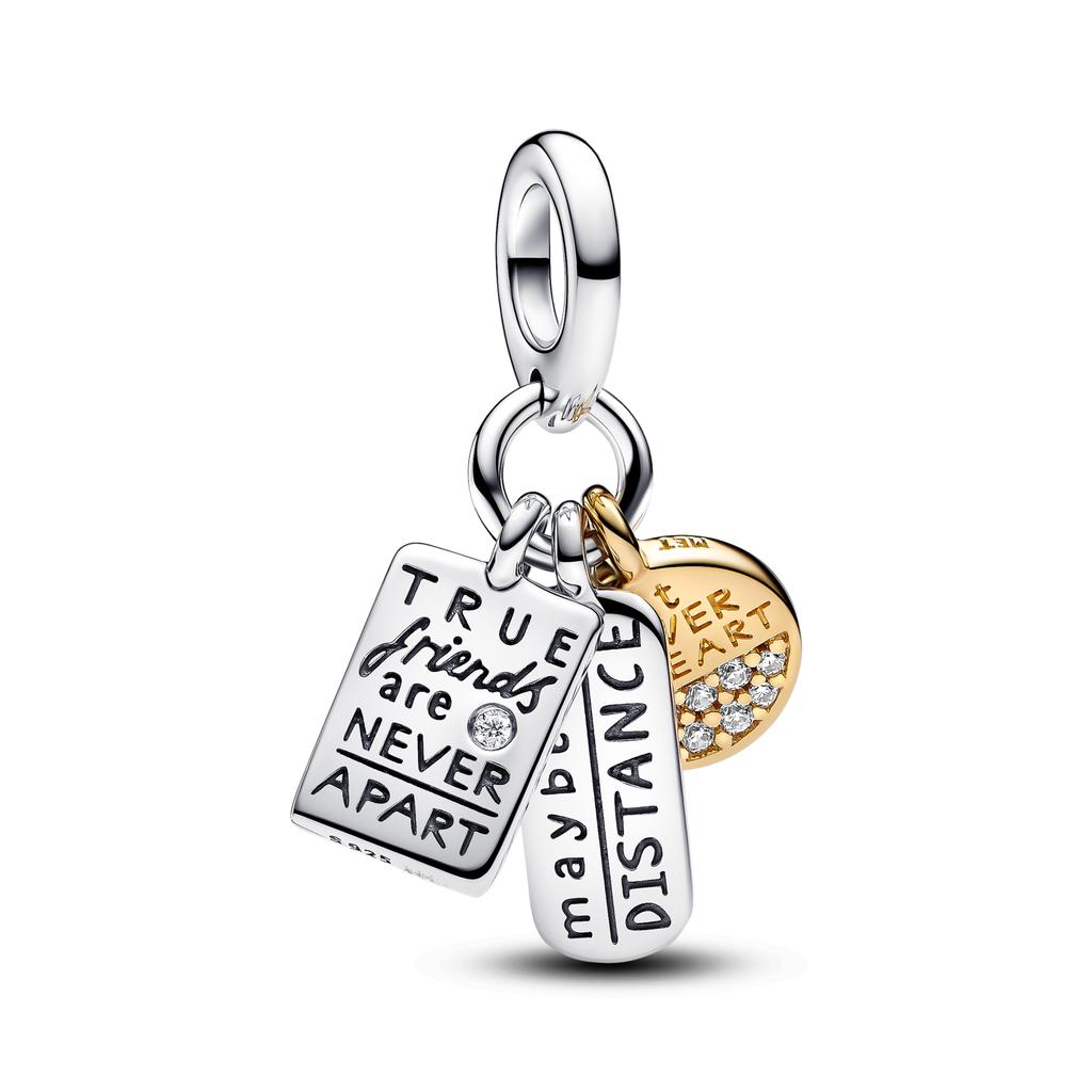 Neuer Avocado Doppel Hängeperle Kupfer Herz Charm Ewigkeit Kreis Anhänger Kompatibel Mit Authentischen Pandora Armbändern Halsketten DIY Schmuck