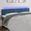 VidaXL Tête de Lit à LED Meuble de Chambre à Coucher Accessoire de Lit Double Tête de Cadre de Lit Intérieur Bleu Foncé 3121816