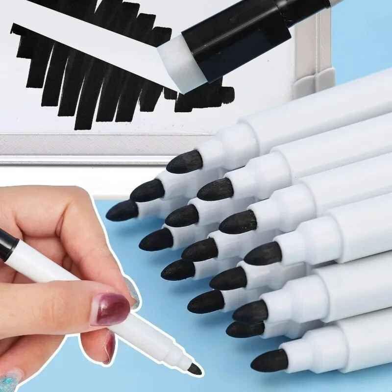 5/10Pcs Whiteboard Marker Pen with Eraser Low Odor Smooth Writing for Teacher Student School Office Supplies