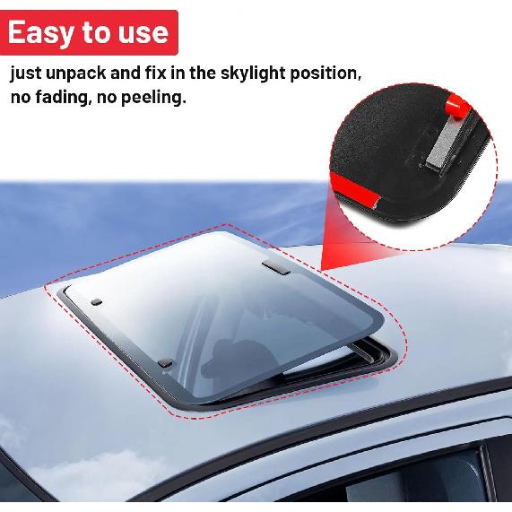 Universal Car Decorative Sunroof Vent Wind Deflector Black Top Cover DIY Car Sunroof Visor Decorative Exterior Accessories