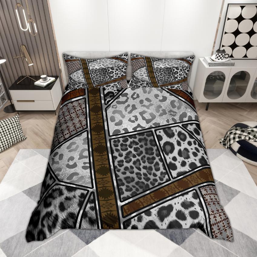 

Homewish Leopard Print Duvet Cover Set 2pcs/3pcs, Cheetah Printed Bedding, Animal Theme Bed Set DE XS 100x135cm 2pcs&set