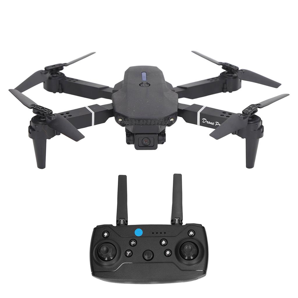 E88 4 Axle Aerial Quadcopter HD Double Camera High Resolution Flipping Folding RC Drone Black