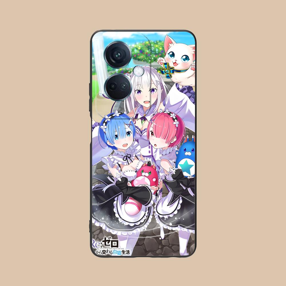 ReZero Rem Ram Matte TPU Mobile Phone Case for OPPO Find X9 X8 X7 X6 X5 X3 X2 Plus S Pro Ultra Lite Colorful Printing Cover