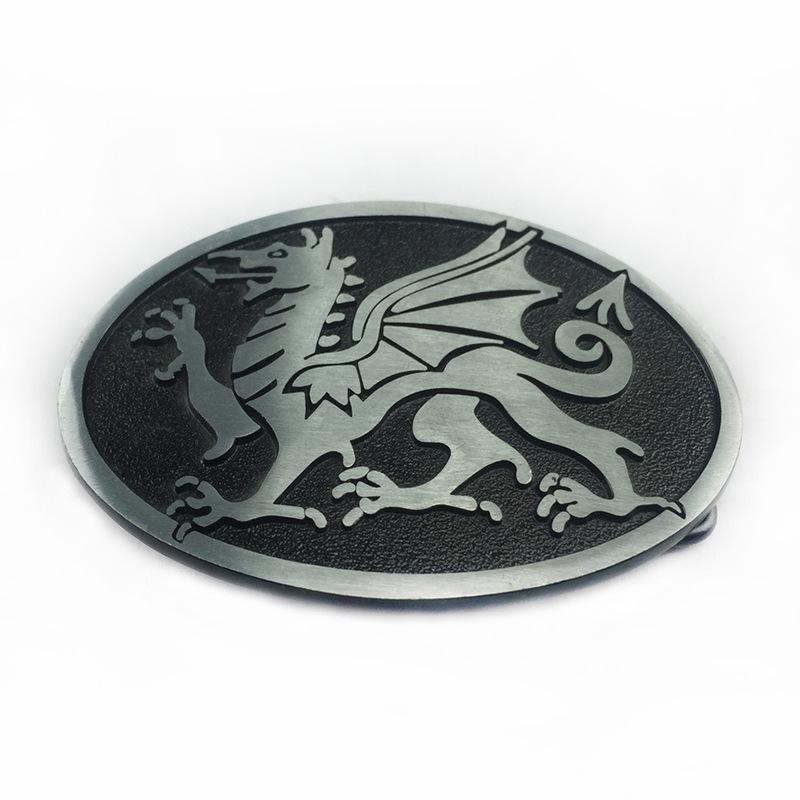 Smooth Chinese Dragon Buckle Zinc Alloy Men's Belt