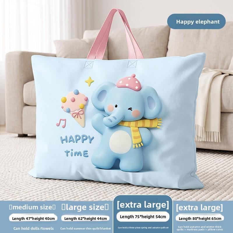 Toddler Bedroom Storage Bag For Clothes And Comforters With Handle Large Capacity