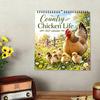 Farm Life Theme Calendar 2027 Country Chicken Wall Calendar, 12-Month Planner with Spiral Hens Chicks Binding, Thick Paper Academic Year for
